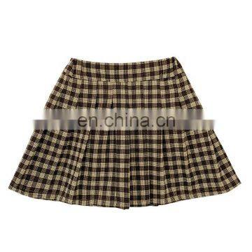 C1025/Custom spring new high quality kids clothing girl's casual plaid pleated preppy style skirt