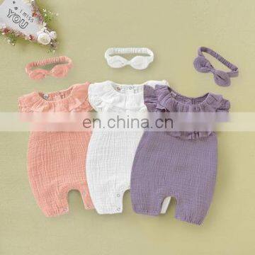 Children's spring and summer new products 2020 children's woven cotton jumpsuit