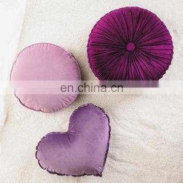 Custom Cute Purple Heart Shaped Pillow Toy Throw Pillows Gift for Living Room