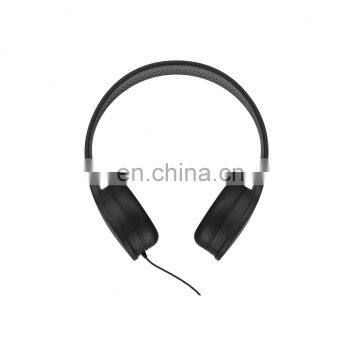 Dropshipping Pure Tone Comfortable Leather Earmuffs HD Calling Hifi Sound Stereo Wired Headphones with Microphone