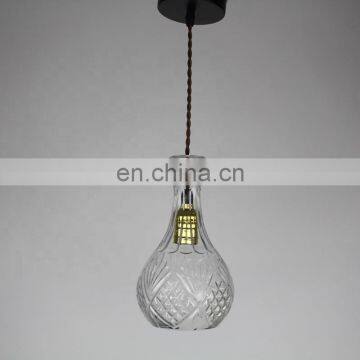 Modern Vintage Style Bistro Led Red Wine Storage Glass Shade Pendant Lighting photo-2