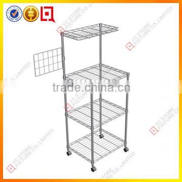 Stainless steel kitchen rack with wheels