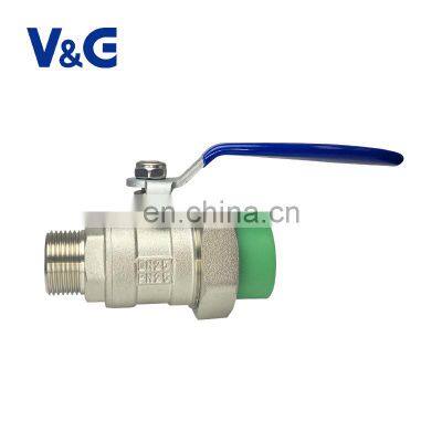 20 x 1/2" - 50 x 11/2" Valogin 362.5 psi Nickel Plating Brass Full flow PPR Ball Valve