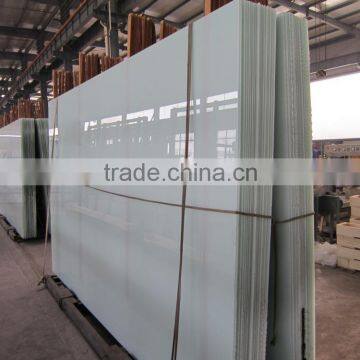 Low price/good quality milk white laminated glass/opal laminated glass/Opaque laminated glass