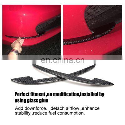 Carbon Fiber Front Canard Bumper Swim Fins for Ferrari 458 Base Coupe 2-Door 11-13 photo-4