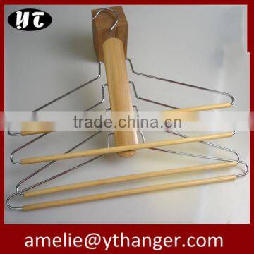 4 hangers in one wooden hanger 4 layer hangers wooden