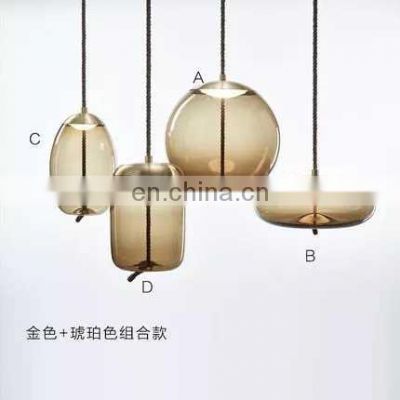 EUROPEAN postmodern simple Single Head glass pendant light for decorate