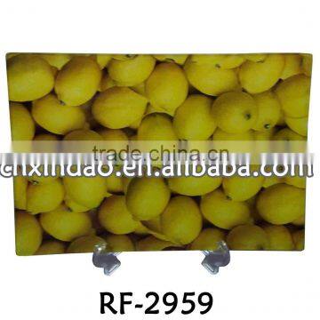 Sqaure Shape Zibo Made Good Quality Custom Wholesale Fruit Glass Plate