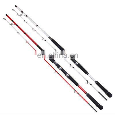 Amazon 2.1m 2.4m 2.7m Red White Color Carbon Spinning and Casting Import CR Guide Ring Jigging  Boat Fishing Rods