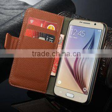 wallet style For Samsung Galaxy S6 Case, Flip Leather Case Cover for Samsung Galaxy S6