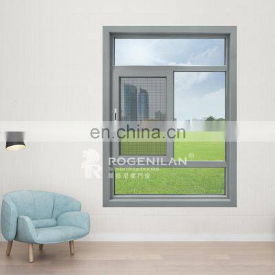 ROGENILAN 120 Series Thermal Break Aluminium Frame Sliding Glass Window With Mosquito Net photo-2