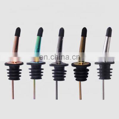 Factory Direct Gun Black Iridescent Rose Gold Color Plating stainless steel colours wine pourer aerator metal wine pourer