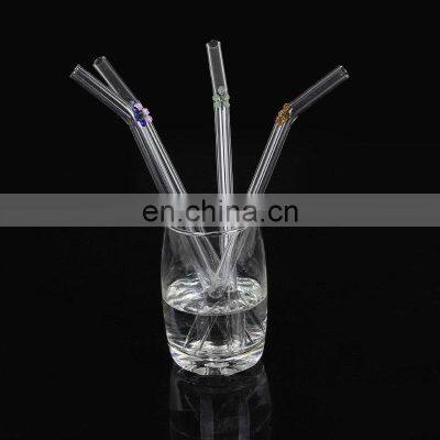 Release Customised Environmental Reusable Transparent Cute Borosilicate Glass Smoothie Straws