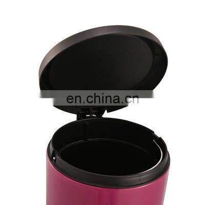 Уникально спроектированная мусорка для ванной комнаты, пластиковая, с тонкой крышкой, круглая, с порошковым покрытием, педальная photo-5