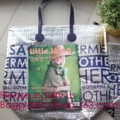 FREEZABLE LUNCH BAG, INSULATION ALUMINIUM FOIL BAG, THERMAL THERMO COOLER TOTE BAG, BENTO PICNIC photo-2