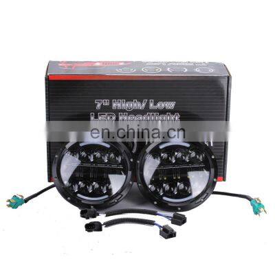 car lights led headlight with halo ring for jeep jk led head lamp