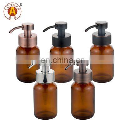Factory Made Plastic Amber Soap Foam Pump Shampoo Bottle Wide Neck 500Ml Amber Glass Bottle Foaming Soap With Pump At Good Price photo-4