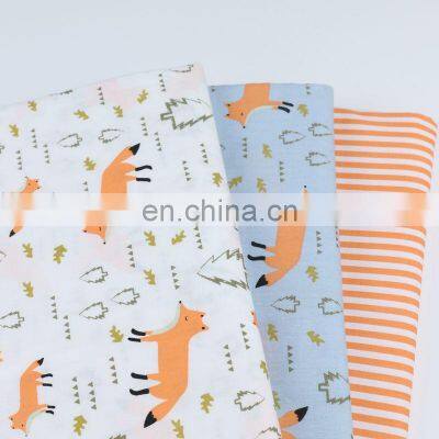 Cartoon Fox Stripe Printed Cotton Children's Bedding Fabric Wholesale photo-2