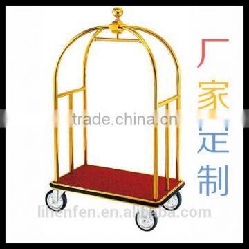 Stainless Steel Luggage Cart and Hotel Luggage Barrow