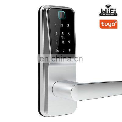 Tuya Wifi Intelligent Keypad Finger Print Electronic Password Digital Tt Biometric Security Code Fingerprint Smart Door Locks