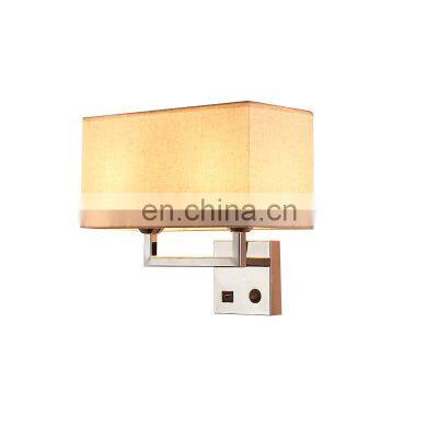 Nordic Modern Hotel Interior Bedroom Wall Light Indoor Decoration Light LED Vintage Mounted Hallway USB reading light Wall Lamp