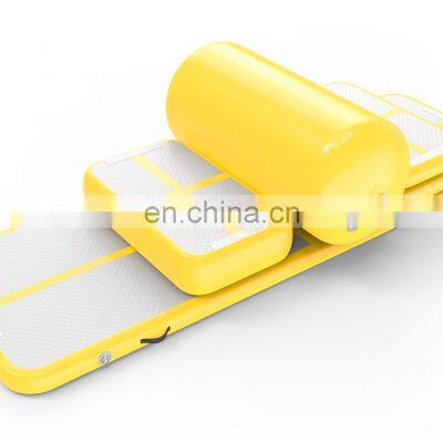 Yellow Inflatable Gymnastics Mat Airtrack Air Track Floor