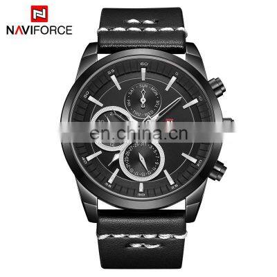 NAVIFORCE NF9148 Man Quartz Watch Luxury Waterproof Top Brand Fashion Leather Sport Watch