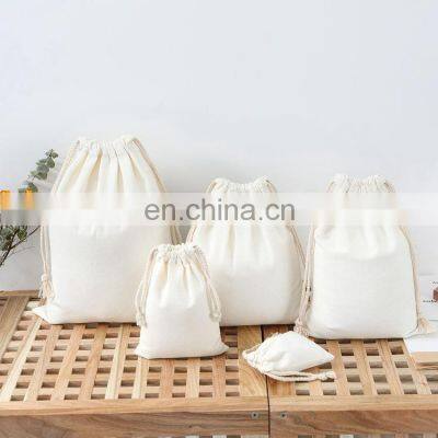 Burlap Hemp Linen Bag Custom Luxury Small Christmas Gift Pouch Cotton Drawstring Bag With Custom Logo photo-3
