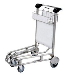 Aluminum Alloy Airport Push Luggage Baggage Trolley with Hand Brake