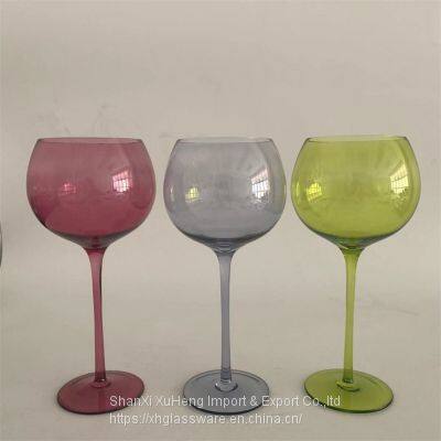 Customized Colorful Apple Shaped Stemware Wine Glass Goblet for Restaurant photo-2