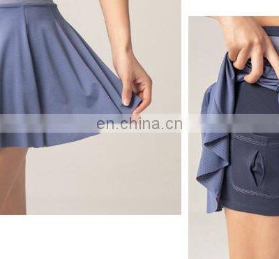 Wholesale Quick Drying Tennis Pleated With Shorts Mini Skirt Fitness Sportswear Sports Gym Fitness Skirts Athletic Wear Clothing photo-4