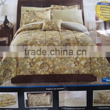 Printed polyester quilted wholesale china supermarket bedding sets