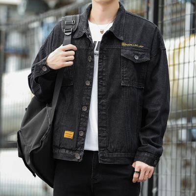 Wind Denim Men's Casual Hooded Men's Long Sleeve Medium Long Jacket In Stock Coat photo-3