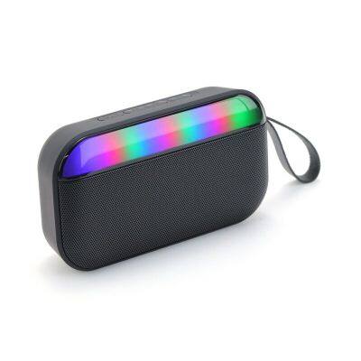 New BS56D Wireless Bluetooth Speaker Portable Column 360 Stereo Subwoofer FM radio Card Creative Rhythm Color Lights Gift Sound