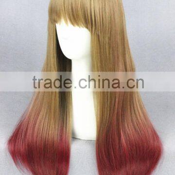 Wholesale High Quality 60CM Medium Blonde Red Mixed Lolita Women Synthetic Wig photo-3
