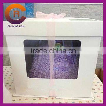 Glossy lamination paper wedding cake box design