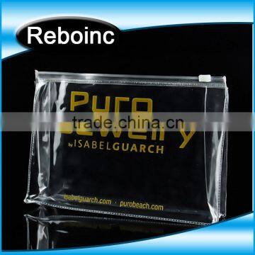 Logo Printed Slider Zipper Clear Pvc Bag for Package Vinyl Transparent Pvc Bag Cosmetic Packing Quality Choice photo-3