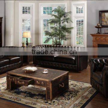 Antique Home Furniture Chesterfield Sofa Set/Home Furniture Antique Appearance Leather Sofa photo-5