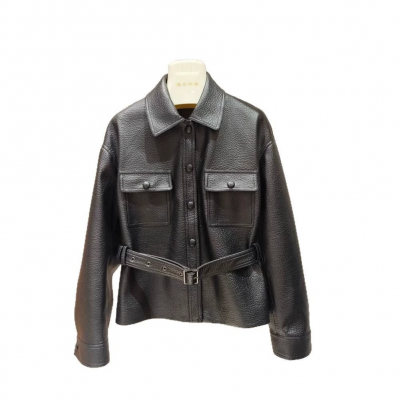 Imported Foamy Sheepskin Song Jia Same Style Sheepskin Short Jacket for Women 2025 Spring New Style Waist-hugging and Slimming Genuine Leather Leather Jacket photo-4