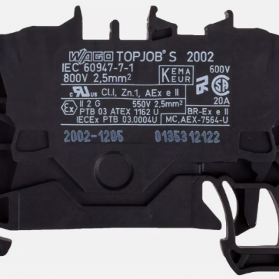 Qty:100pcs 2Way GROUND TERMINAL BLOCKS 800V WAGO 2002-1207 2.5MM photo-4