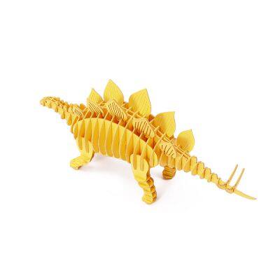 DIY Art of Paper Craft Dinosaur Styracosaurus/Stegosaurus Premium 3D Paper Puzzle Educational Model Kit Challenge Gift