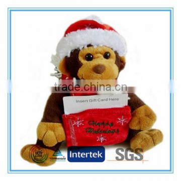 Christmas monkey with sock decoration outdoor