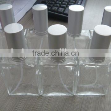 50 ml perfume glass bottle with aluminum pump cap