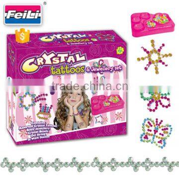 2016 new toys crystal tattoos and jewellery set diy toys creative toys