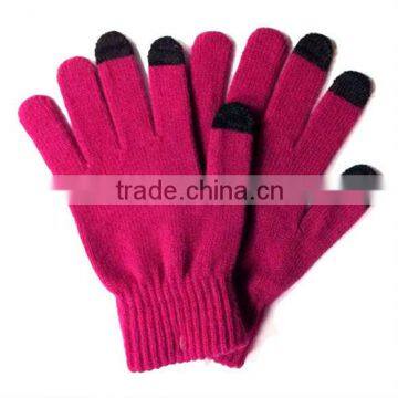 Fashion thicker knitted Mobile phone winter gloves,Ipad gloves