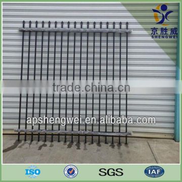 Powder coated steel fence