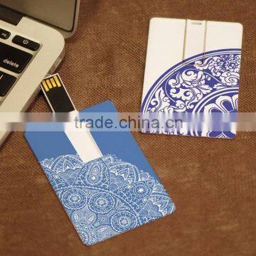 Double Printed Bulk Custom 8gb 16gb Credit Card Pen Drive Real Capacity