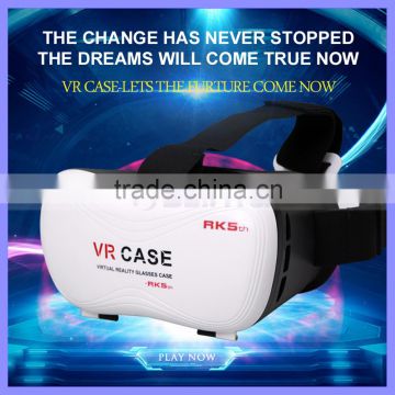 VR headset 3D Google Glass VR 3D Plastic Edition Head Mount Virtual Reality 3D Glasses Active Oculus Rift Google Cardboard,9D VR