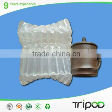 fragile product air bag ,plastic air cushion bag for dark-red enameled pottery,air column bag