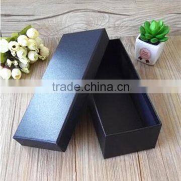 Large Eco-Friendly Printed Cheapest Black Paper Gift Box With Sliver Logo photo-2